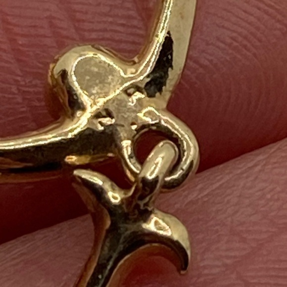 Vtg Avon NR  Rhinestone Facet Cut Orange Lucite Gold Tone Necklace 16” + 2” Drop - Picture 3 of 5